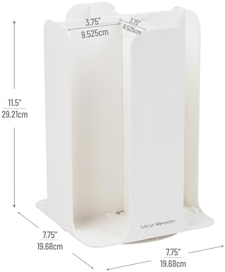 Mind Reader Cup and Lid Carousel, Countertop Org, Coffee Bar, Beverage Cup Holder, Plastic, 7.75"L x 7.75"W x 11.5"H, White - Image 3