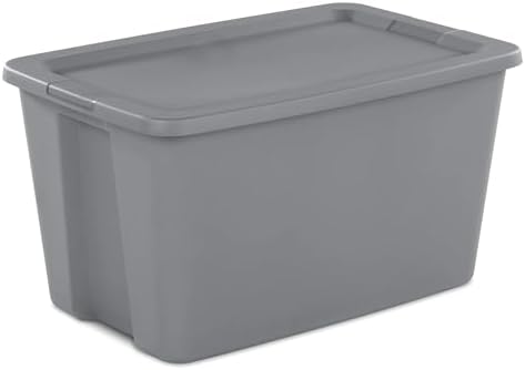 30 Gallon Stackable Heavy Duty Plastic Storage Bin With Secure Lid by Unknown