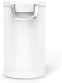 simplehuman Medium Pet Food Storage Container, Holds 25-29 lb / 11-13 kg of Dry Dog Food, Cat Food, or Bird Seed, Airtight Lock-Tight Lid with Magnetic Scoop, BPA-Free, White Steel - Image 3