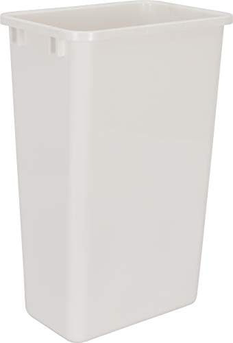 Hardware Resources CAN-50W Plastic Waste Container, White by Hardware+Resources