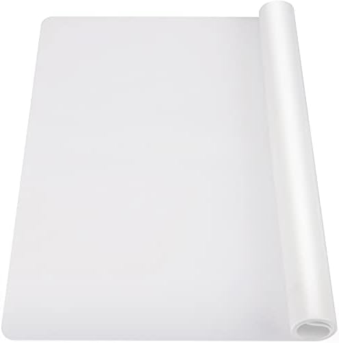 Ewen 35.6x23.5in 2mm Silicone Mats for Kitchen Counter, Thick Heat Resistant Silicone Mat, Extra Large Non-Stick Pastry Mat Glass Top Stove Cover Countertop Protector for Baking Coffee Bar Translucent by Ewen