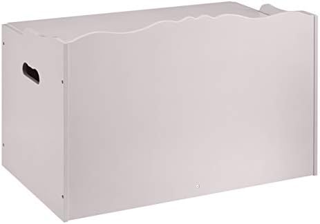 Amazon Basics Kids Wooden Toy Storage Chest with Safety Lid, Spacious Organizer for Bedroom, Gray, 30" x 18" x 19" - Image 5