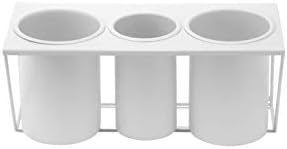 JackCubeDesign Wall Mount Hair Dryer Holder Hair Styling Product Care Tool Organizer Bath Supplies Accessories Tray Stand Storage Bathroom Steel (White) MK470A - Image 2