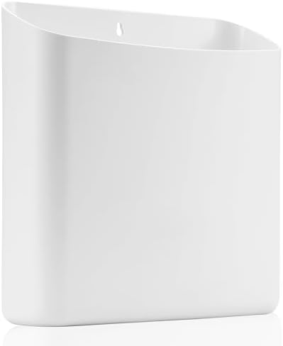 MONJITA Lint Bin for Laundry Room, Magnetic Lint Trash Can for Dryer, Modern Lint Holder, Lint Box for Laundry Room Organization, Wall Mounted Trash Can for Laundry Decor (White) by Monjita