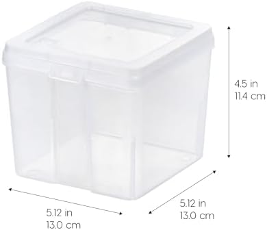 IRIS USA Flip Top Storage Containers |Made in USA| Small (10-Pack) - Clear - Image 4