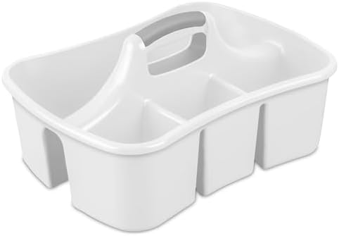 Divided Caddy, Easy Carry, Handy Plastic Utility Storage, White by Unknown