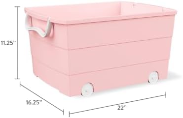 Storage Bins 2 Pack,Rolling Stackable,16.25x22x11.25in,Plastic,Fold Handles - Image 6