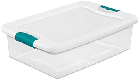 Sterilite Latching Storage Box, See-Through Base, 32-Qt by Sterilite
