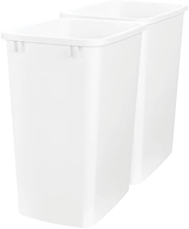 Rev-A-Shelf Double Pullout Garbage Trash Cans for Kitchen Cabinets, 35 Qt by Rev-A-Shelf