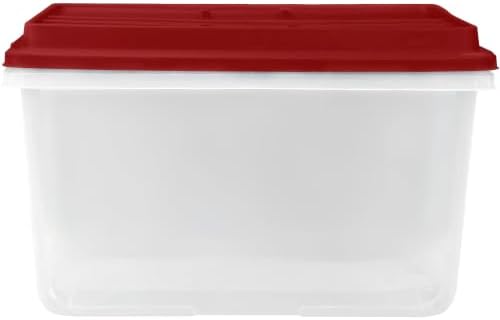Holiday Storage Bins Clear 72Qt Stackable 6-Pack - Image 4