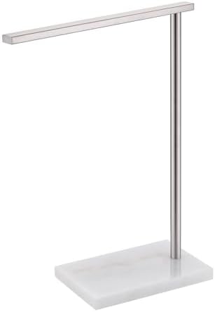 Standing Towel Rack Brushed Nickel 1-Tier Towel Bar for Bathroom Vanity Countertop with Heavy Marble Base Thicken Steady, Stainless Steel AN7002BR by AONEON