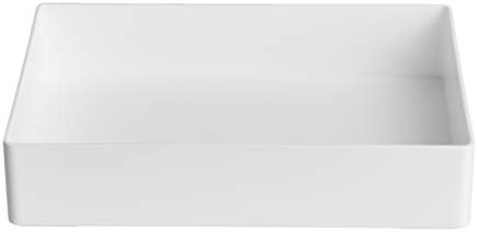 Amazon Basics Rectangular Plastic Desk Organizer with Storage Trays, Accessory Tray, Drawer Organizer, 9.4 x 6.7 x 2 inch, White (Pack of 2) - Image 5