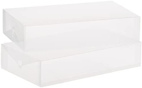 Whitmor Clear Vue Boot Box - Heavy Duty Stackable Boot Storage - (Set of 2) by Whitmor