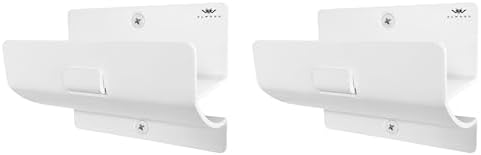 Ladder Hangers for Garage Wall - White Set of 2 Wall Mount Step Ladder Hook by Alworg