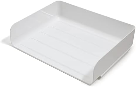 TRU RED Side-Load Stackable Plastic Letter Tray, White - Image 2