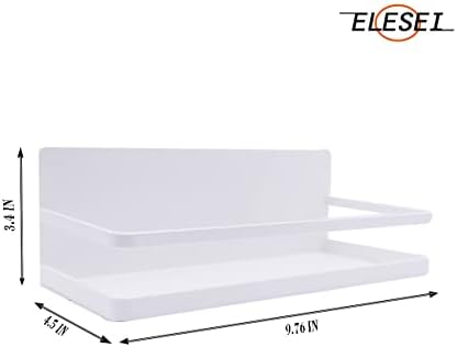 Magnetic Spice Rack Refrigerator Side Magnetic Spice Rack Kitchen Magnetic Shelf Magnetic Fridge Shelf Perfect Space Saver for Kitchen/Apartment 2 Pack (White) - Image 2