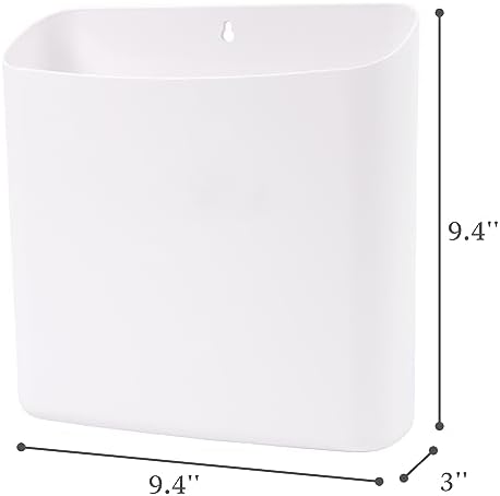 MONJITA Lint Bin for Laundry Room, Magnetic Lint Trash Can for Dryer, Modern Lint Holder, Lint Box for Laundry Room Organization, Wall Mounted Trash Can for Laundry Decor (White) - Image 3