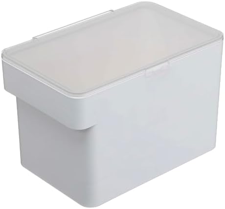 YAMAZAKI Home Tower Airtight Pet Food Storage Container - Cat And Dog Food Holder Bin With Transparent Lid And Handle - Medium - Polypropylene - 8 Lbs., 1.6 Gallons, 6 Quarts,White by Unknown