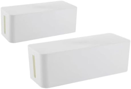 Cable Management Box,Power Cover Surge Protector for Desk Large White - Image 6