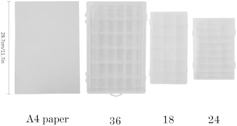 OALCQ Craft Organizers And Storage Box 18 Grids Clear Plastic Bead Organizer With Dividers, Clear Craft Storage for Beads, Earrings, Pills, Jewelry, Screws, Seeds, Small Parts, Hair Ties - Image 6