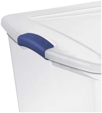 105 Quart Extra Large Clear Plastic Storage Bin, Stackable Container With Blue Accent Latch Lid, See-Through Lidded Box For Seasonal Clothes, Bedding, Camping Gear, Home Closet - Image 6