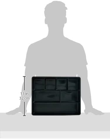 Rubbermaid Extra Deep Desk Drawer Director Tray, Plastic, 11.875 x 15 x 2.5 Inches, Black (Pack of 2) - Image 4