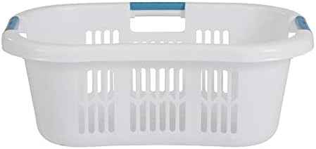 Rubbermaid Laundry Basket XL Hip-Hugger Basket 2.1-Bushel White Laundry Storage/Bathroom/Bedroom/Home Closet - Image 2