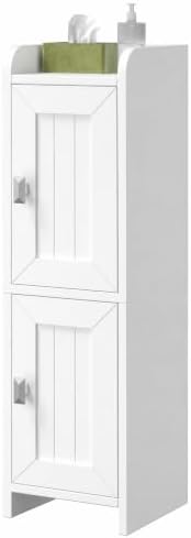 Akxomel Small Bathroom Cabinet Narrow Toilet Paper Organizer White by Akxomel