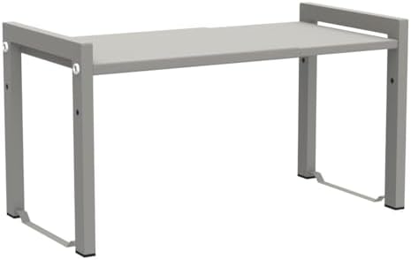 Expandable Cabinet Shelf 7.9"D Adjustable Countertop Riser Metal Rack White - Image 5