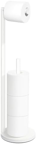 Toilet Paper Holder Stand, White Toilet Paper Holder Free Standing by Bathth