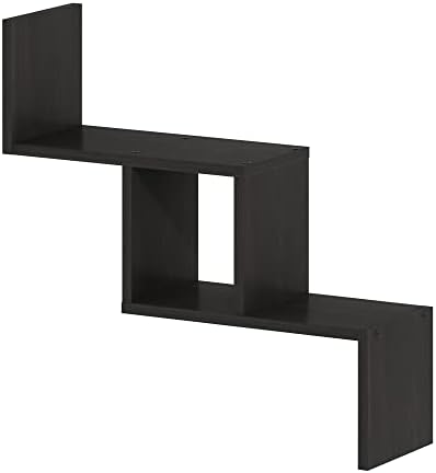 Furinno Rossi Wall Mount Floating Ladder Shelf, Espresso - Image 5