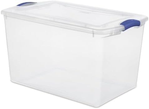 66 Qt Clear Storage Bins with Lids, Stackable Plastic Organizer (1) - Image 6