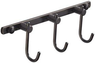 WINCASE Bronze Towel Hooks, Bathroom Rail Hook Rack Wall Mounted, Antique Oil Rubbed Brass Cloth Coat Rack with 3 Hooks Farmhouse by WINCASE