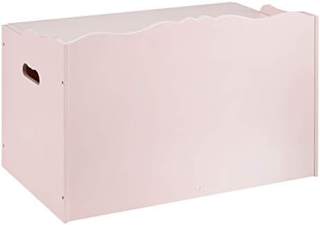 Amazon Basics Kids Wooden Toy Storage Chest with Safety Lid, Spacious Organizer for Bedroom, Pink, 30" x 18" x 19" - Image 5