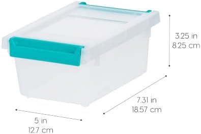 IRIS USA Storage Bins with Lids |Made in USA| 1 Qt - (6-Pack) - Clear - Image 2