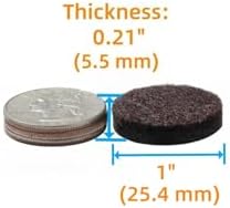 Furnigear Felt Furniture Pads for Hardwood Floors - Self Adhesive Chair Felt Pad, Floor Protector for Furniture Feet, Furniture Sliders Moving Furniture Smoothly, Anti Scratch 108 Pcs 1" Round Brown - Image 2