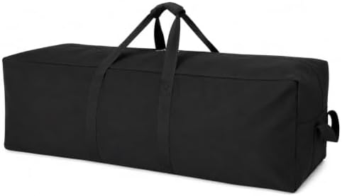 DoYiKe Extra Large Canvas Travel Duffle Bag Heavy Duty, Sports Duffel Military Camping Tent Storage 270L Black by DoYiKe