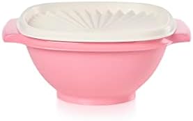 Tupperware Heritage Collection 3.5 Cup Bowl with Starburst Lid - Dark Pink Vintage Color, Dishwasher Safe & BPA Free - (860 ml) by Tupperware
