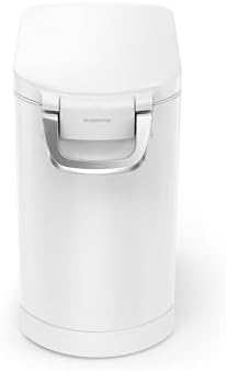 simplehuman Medium Pet Food Storage Container, Holds 25-29 lb / 11-13 kg of Dry Dog Food, Cat Food, or Bird Seed, Airtight Lock-Tight Lid with Magnetic Scoop, BPA-Free, White Steel - Image 4