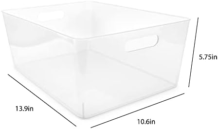 Isaac Jacobs 3-Pack XL Clear Storage Bin Set (13.9" x 10.6" x 5.75") - Image 2