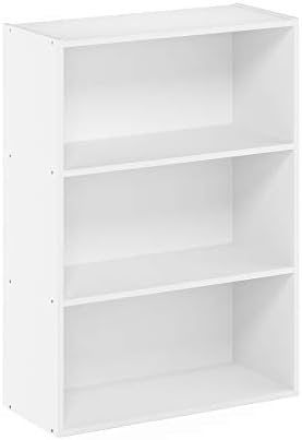 Furinno LUDER 3-Tier Book Shelf, Kids Bookshelf, Plain White - Image 5