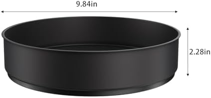 VAEHOLD Lazy Susan Stainless Steel Black Spice Rack Turntable for Pantry Cabinet - Decorative Trays Storage Containers Organizer for Kitchen Cabinet, Snacks, Bathroom (10 inches) - Image 2