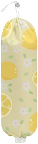 Cute Lemons Plastic Bag Holder, Wall Mount Grocery Bag Holder by Unknown