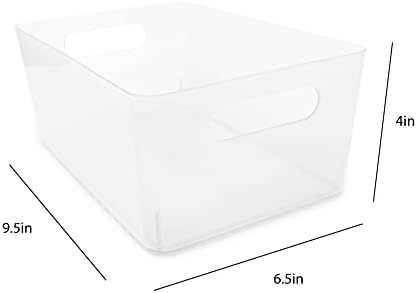 Isaac Jacobs 5-Pack Medium Clear Storage Bin Set (9.5" x 6.5" x 4") - Image 2