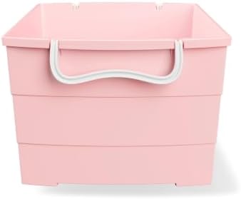 Storage Bins 2 Pack,Rolling Stackable,16.25x22x11.25in,Plastic,Fold Handles - Image 5