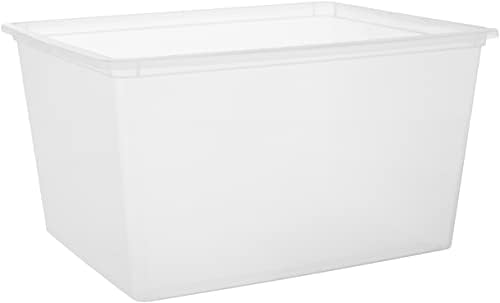 IRIS USA 4-Pack 25 Qt Storage Bins with Lids, Clear, Stackable - Image 4