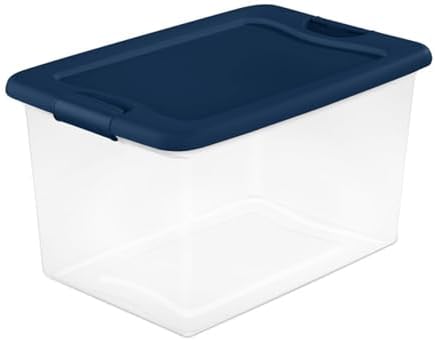Sterilite Color Program, Large Clear Plastic Storage, 64 Quart, 18-Pack by Sterilite