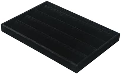 Coward 2PC Black Velvet Stackable Earring Tray Drawer Jewelry Holder Organizer Box Storage Earring Display Stand for Home Drawer or Store Selling (earring+earring) - Image 6