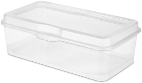 Sterilite 12-Pack FlipTop Stackable Rectangular Storage Bin with Hinging Lid, Clear - Image 2