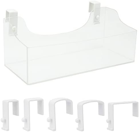 Acrylic Hanging Bedside Shelf - Multiple Purpose Bedside Caddy For Bed/Bunk Bed,Cubical Wall Shelf Storage Organizer File Holder For Home Office(Clear) by MATIMASU